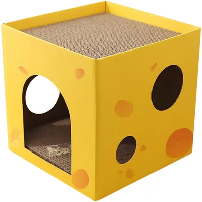Pawzy Grattoir chat pliable - 2 niveaux carton (35*35*35cm)