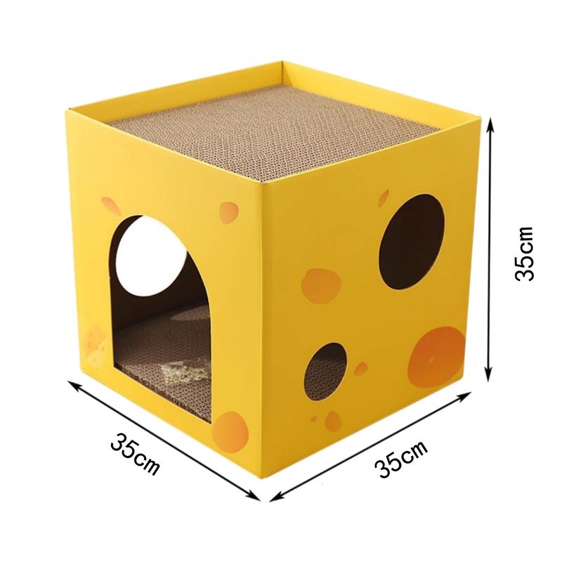 Pawzy Grattoir chat pliable - 2 niveaux carton (35*35*35cm)