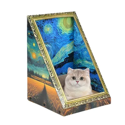 FurryFusion Rascador para gatos con estructura de madera de pino