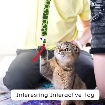 Pawzy Baton de distraction en forme de serpent aux gros yeux