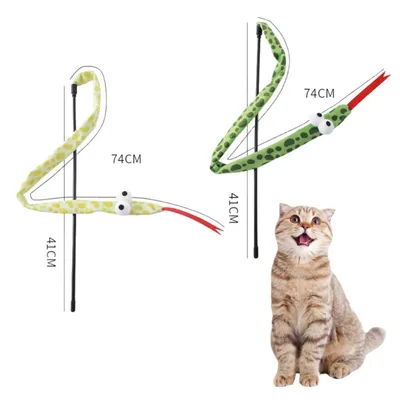 Pawzy Baton de distraction en forme de serpent aux gros yeux