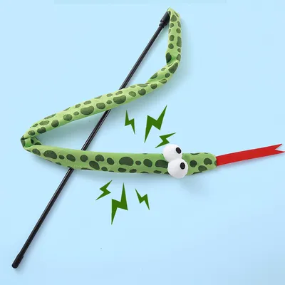 Pawzy Baton de distraction en forme de serpent aux gros yeux