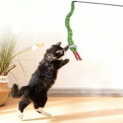 Pawzy Baton de distraction en forme de serpent aux gros yeux