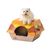 FurryFusion Nid à griffes pour chat en forme de hamburger