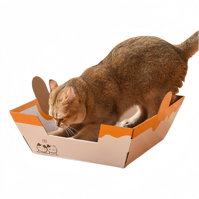 FurryFusion Nid à griffes pour chat en forme de hamburger