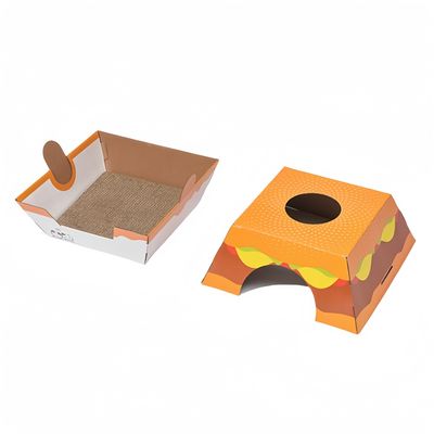 FurryFusion Nid à griffes pour chat en forme de hamburger