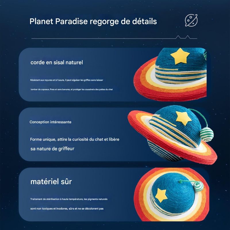 FurryFusion Boule à griffer pour chat planétaire