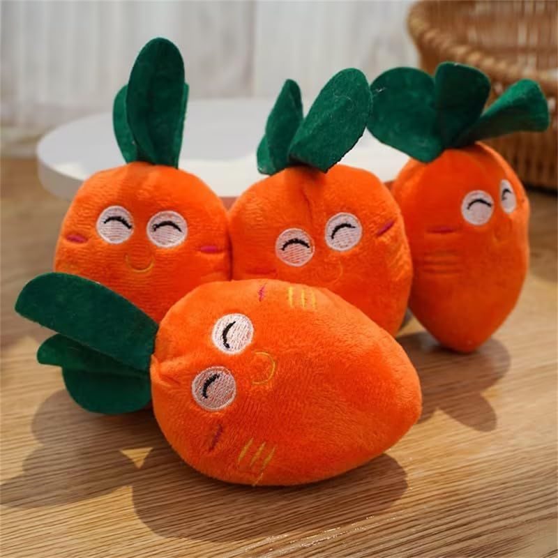 Pawzy Jouets carottes, adaptés aux chats et aux chiens, 3 pièces
