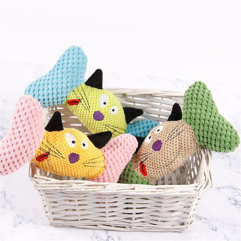 Pawzy Jouet de mâchouillage en peluche pour chats