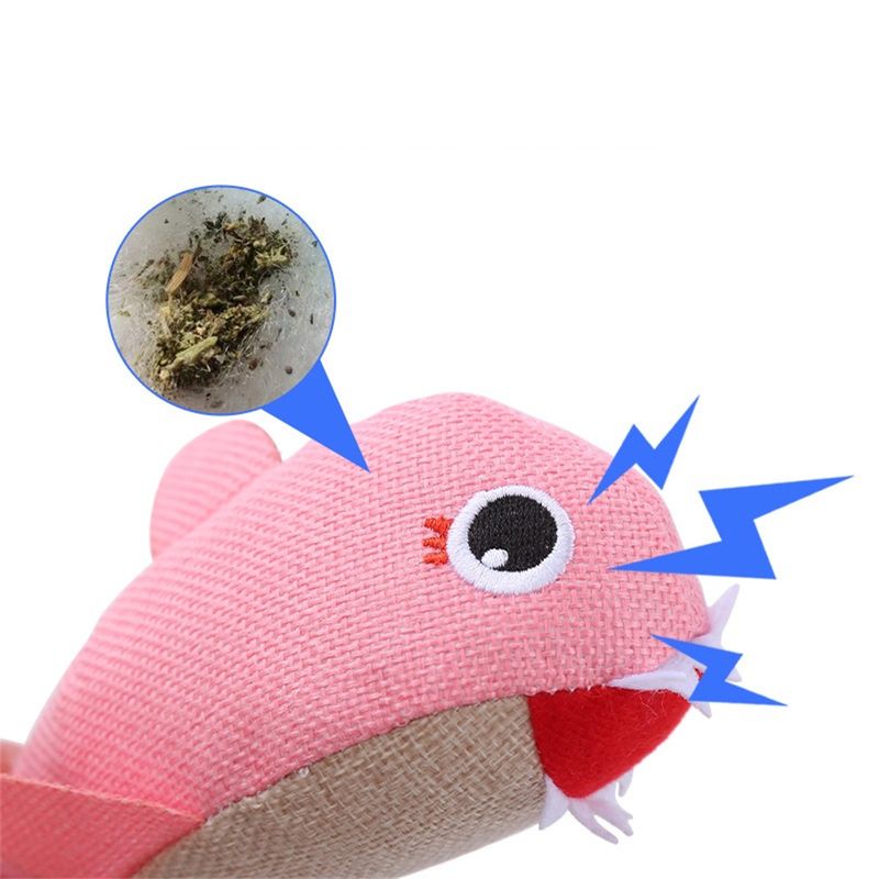 Pawzy Jouet pour chats - Famille de requins en peluche