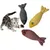 Pawzy Jouet poisson en toile de lin pour chat