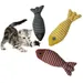 Pawzy Jouet poisson en toile de lin pour chat