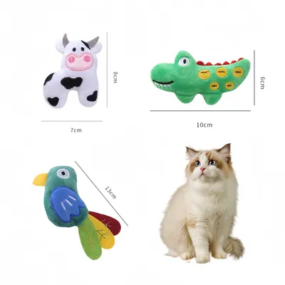 Pawzy Animaux en peluche avec menthe pour chats