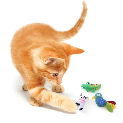 Pawzy Animaux en peluche avec menthe pour chats
