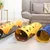 Pawzy Tunnel en feutre pour chat - jouet interactif pliable