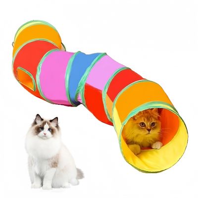 Pawzy Jouet tunnel arc-en-ciel pour chat