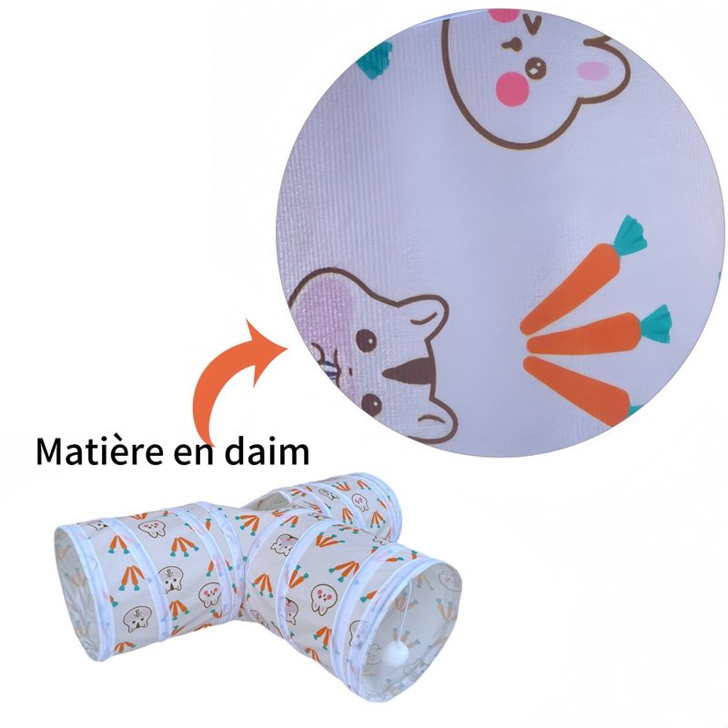 FurryFusion Tunnel pour chat à trois canaux