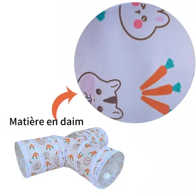 FurryFusion Tunnel pour chat à trois canaux