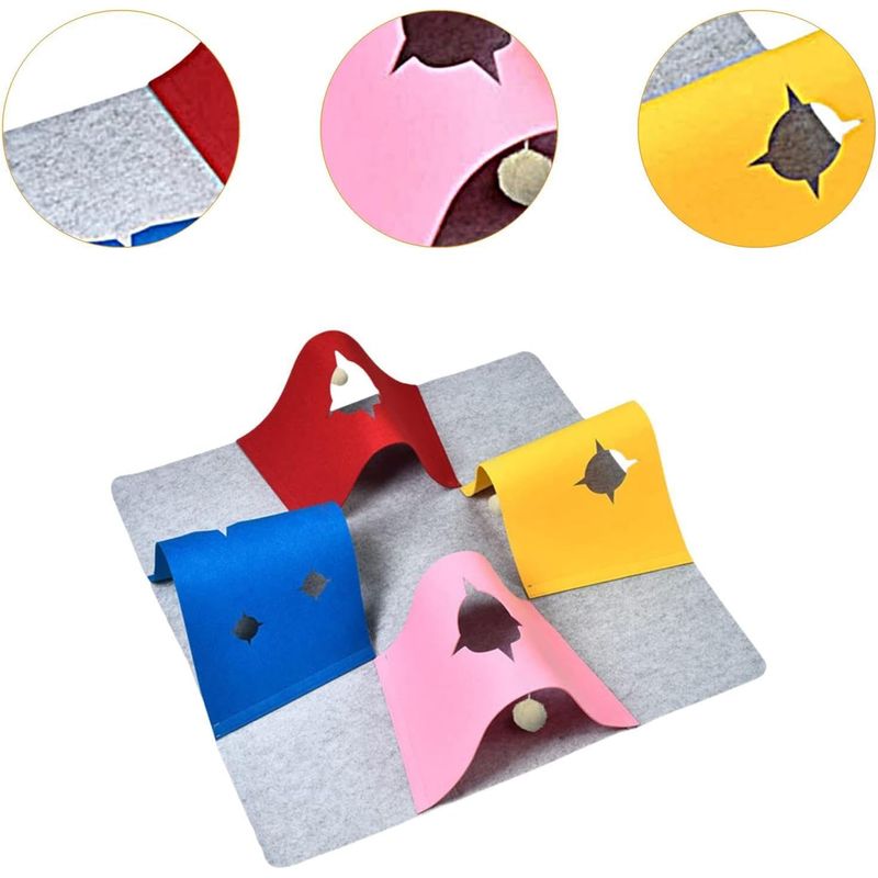 Pawzy Tunnel interactif pour chat - tapis de jeu portable
