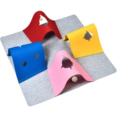 Pawzy Tunnel interactif pour chat - tapis de jeu portable