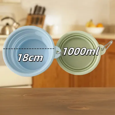 Pawzy Gamelle de voyage pliable pour chats et chiens