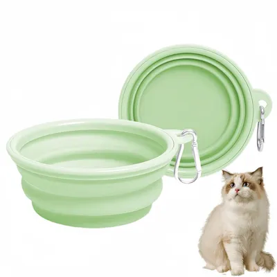 Pawzy Comedero plegable de viaje para gatos y perros