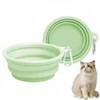 Pawzy Comedero plegable de viaje para gatos y perros