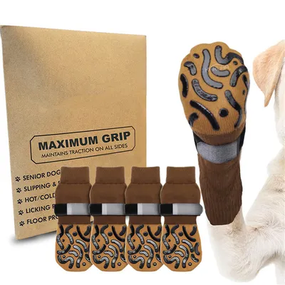 Pawzy Chaussettes anti - glissement pour chiens