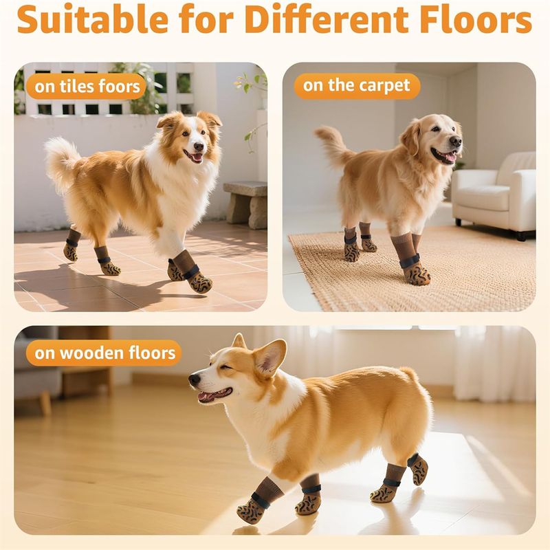 Pawzy Chaussettes anti - glissement pour chiens