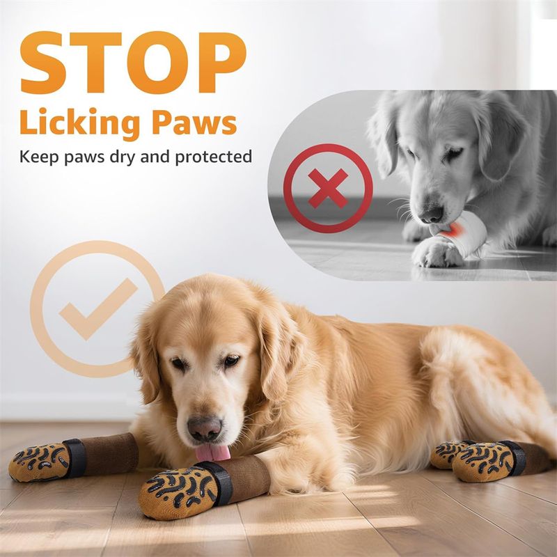 Pawzy Chaussettes anti - glissement pour chiens