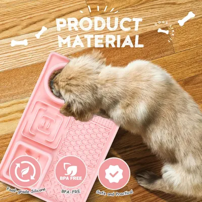Pawzy Comedero antideslizante para perros - Comedero lento perros (rosa)