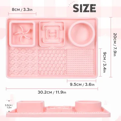 Pawzy apis à lécher antidérapant - Alimentation lente chien (rose)