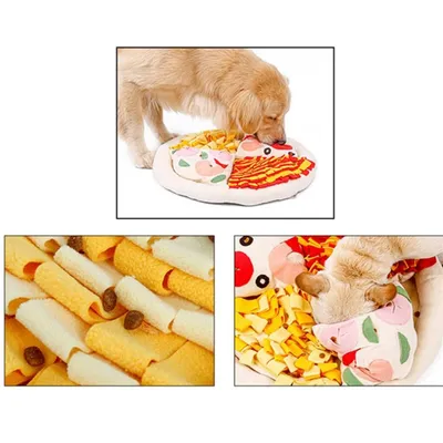 Pawzy Tapis fouille pizza pour chien - Alimentation lente antidérapant