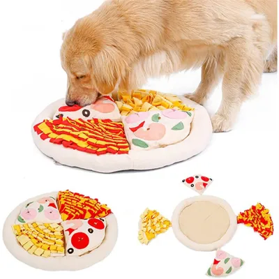 Pawzy Tapis fouille pizza pour chien - Alimentation lente antidérapant