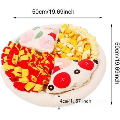 Pawzy Tapis fouille pizza pour chien - Alimentation lente antidérapant