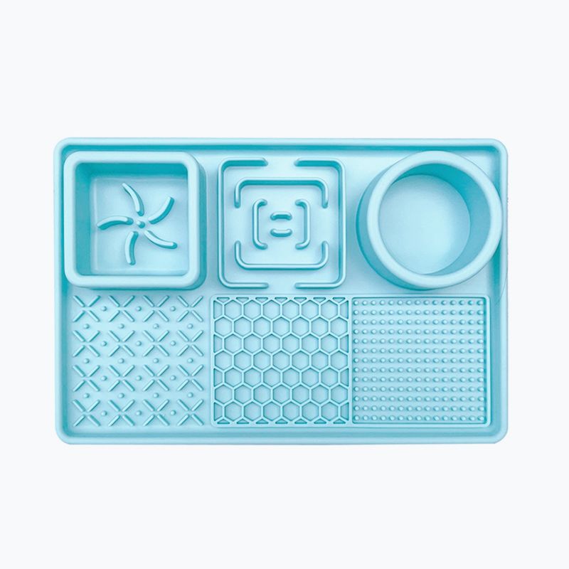 Pawzy apis à lécher antidérapant - Alimentation lente chien (Bleu)