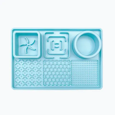 Pawzy apis à lécher antidérapant - Alimentation lente chien (Bleu)