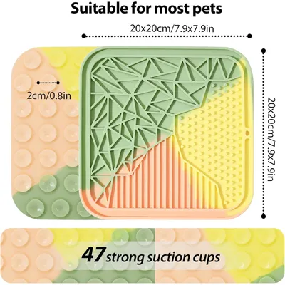 Pawzy Tapis silicone à lécher avec ventouses