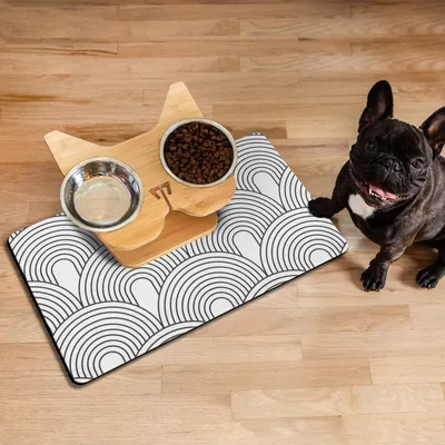 Zoomtopia Tapis d'alimentation pour animaux de compagnie