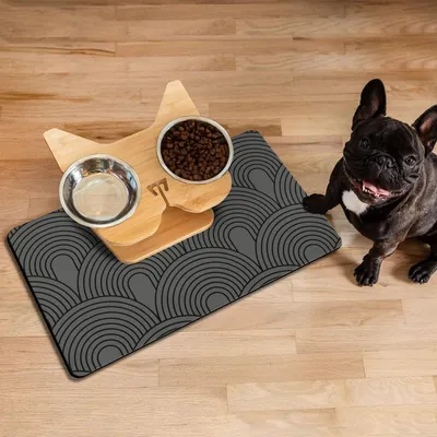 Zoomtopia Tapis d'alimentation pour animaux de compagnie