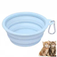 Pawzy Comedero plegable de viaje para gatos y perros