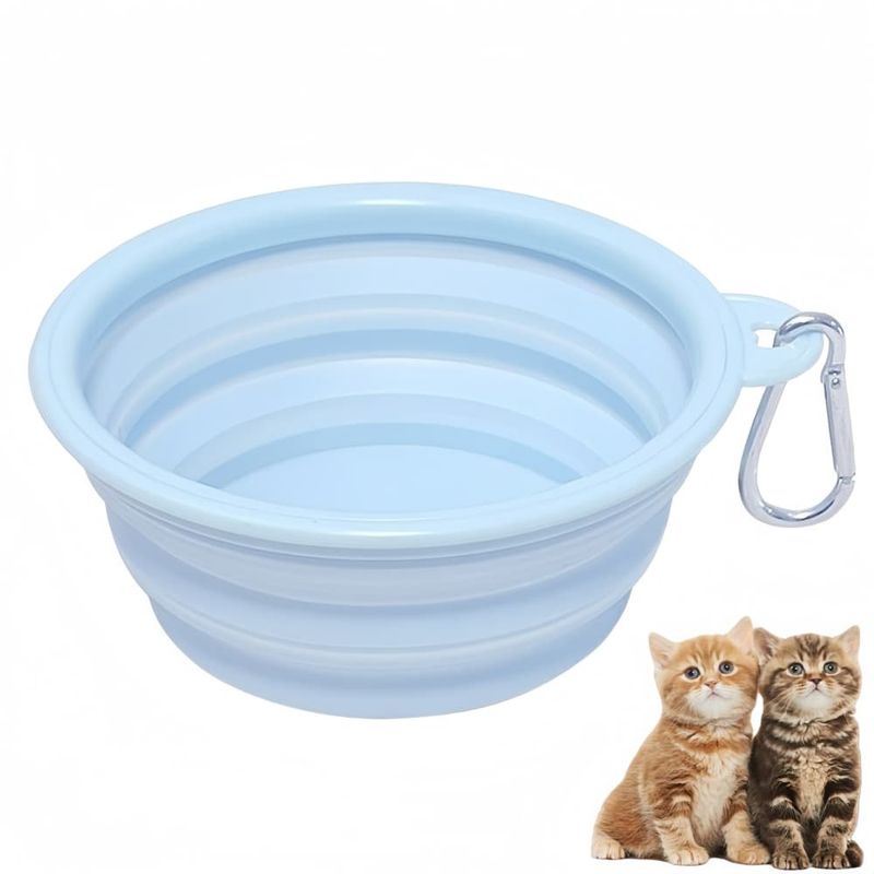 Pawzy Gamelle de voyage pliable pour chats et chiens