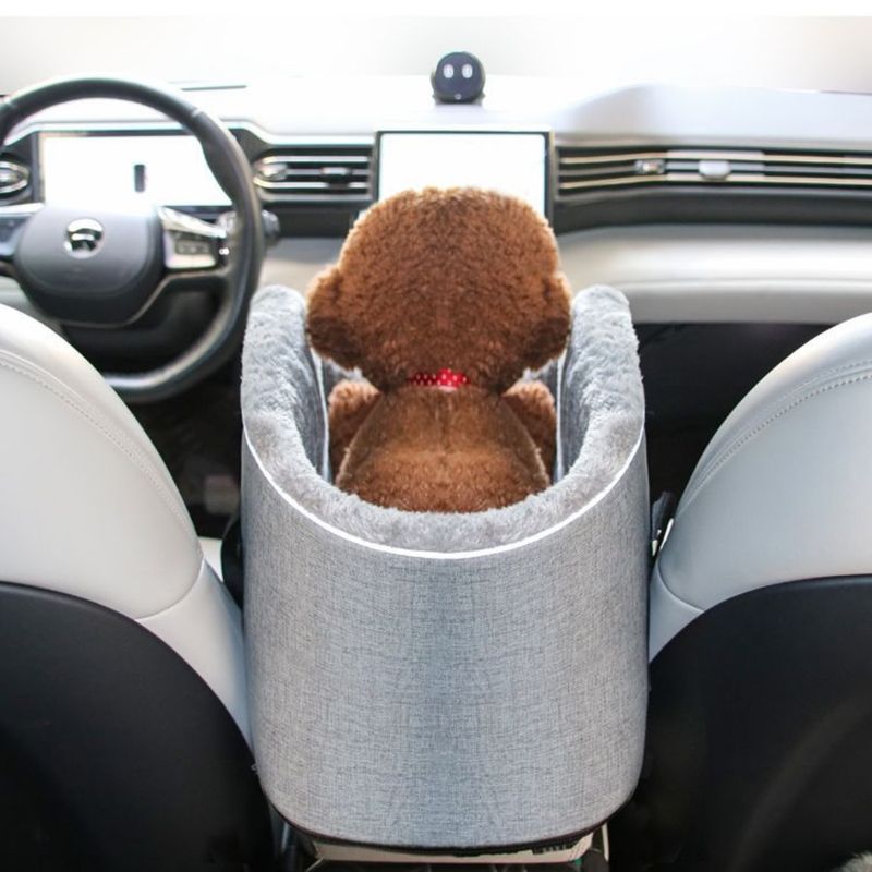 Zoomtopia Siège de voiture pour chien dans console centrale