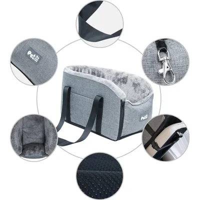 Zoomtopia Siège de voiture pour chien dans console centrale