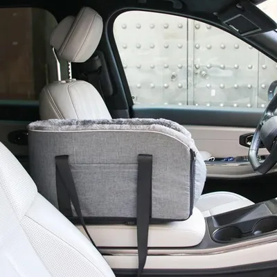 Zoomtopia Siège de voiture pour chien dans console centrale