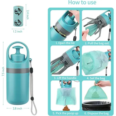 UAMLY No Touch Poop Scooper Portable pour Chiens