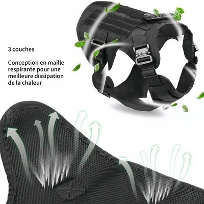 FurryFusion Harnais tactique pour chien