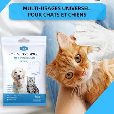 ZooVenture Gants nettoyants pour chien et chat