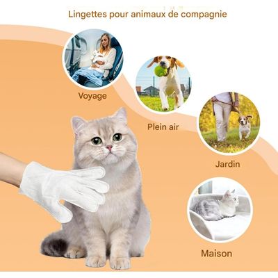 ZooVenture Lingettes nettoyantes pour chien et chat