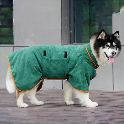 Pawzy Robe de bain pour animaux de compagnie
